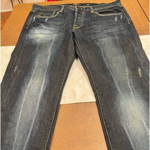Brand: Ed Hardy by Christian Audigier acid fade distress jeans